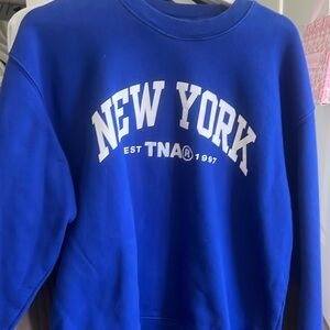 Aritzia sweatshirt Blue New York